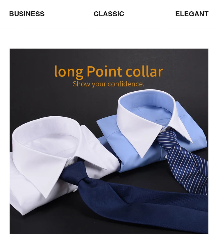 High quality French shirt slim-fit waist work professional official formal men's shirts