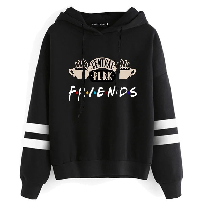 Women's Friends TV Show Coffee Hoodie - Casual Pullover Sweatshirt