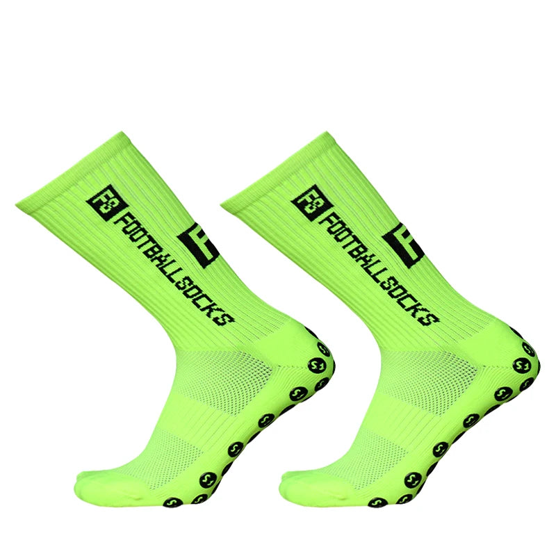 Professional Football Grip Socks - Anti-Slip Cotton Soccer Socks for Men
