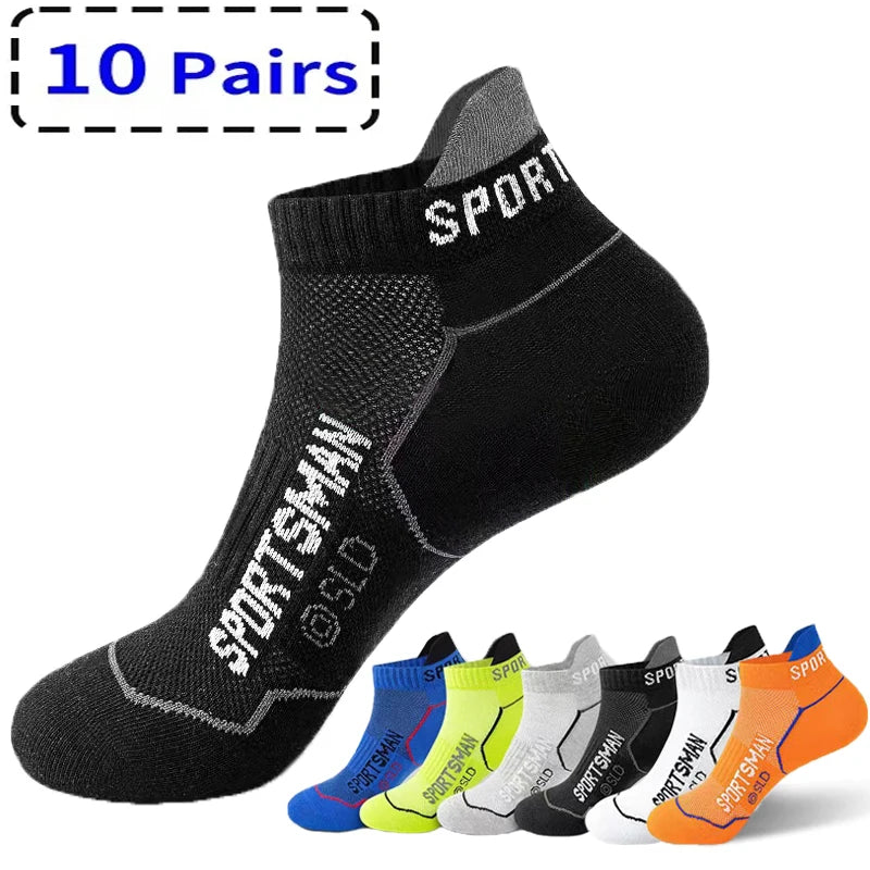 Men's Breathable Athletic Ankle Socks - 5/10 Pairs Pack