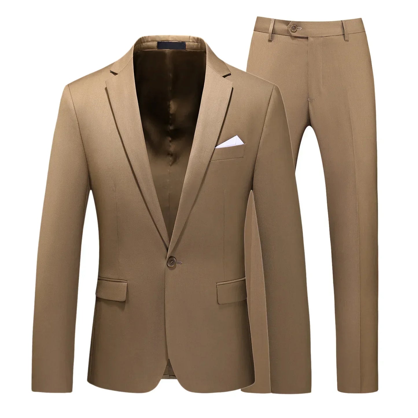 Men's Suits 2 PCS Sets Fashion Business Casual Formal Clothes Man Solid Slim Prom Party Blazer Coats+Trousers Sets Plus Size 6XL