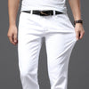 Men Slim White Jeans New Elasticity Fashion Casual Classic Soft Business Brand Trousers Male Clothing Stretch Pants Men's Jeans