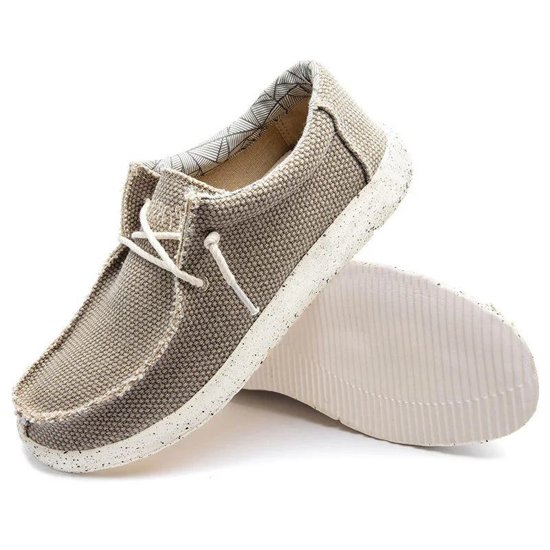 Men's Canvas Slip-On Loafers - Lightweight Walking Shoes