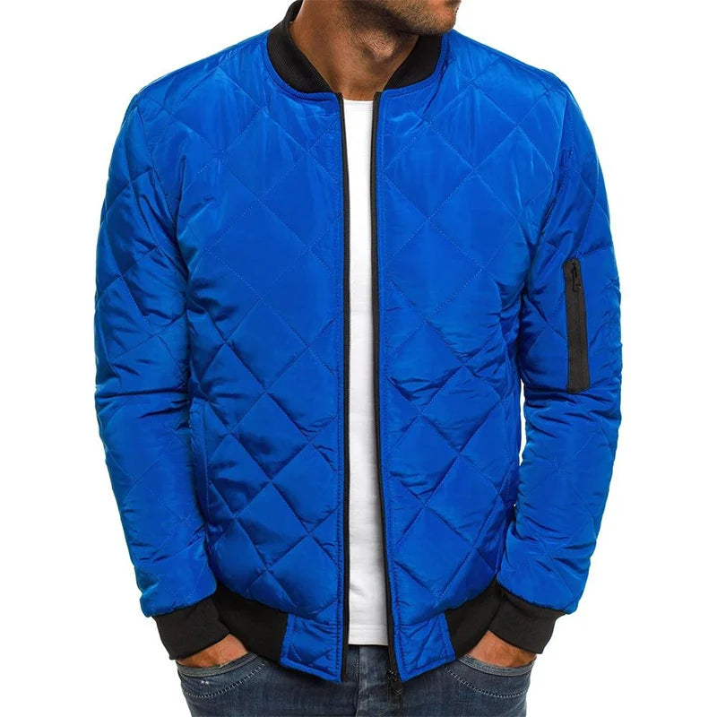 Winter New Men's Jacket Thickened Version Solid Color Baseball Collar Jacket