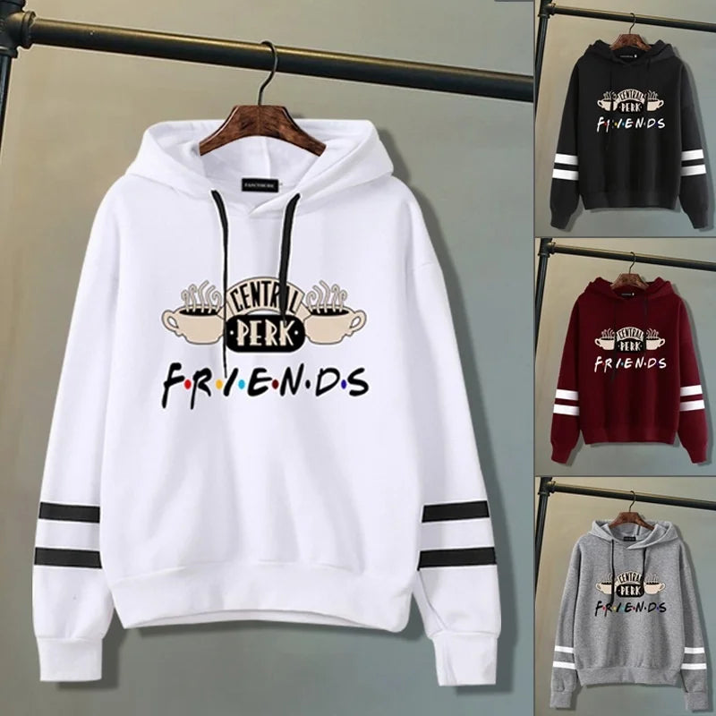Women's Friends TV Show Coffee Hoodie - Casual Pullover Sweatshirt