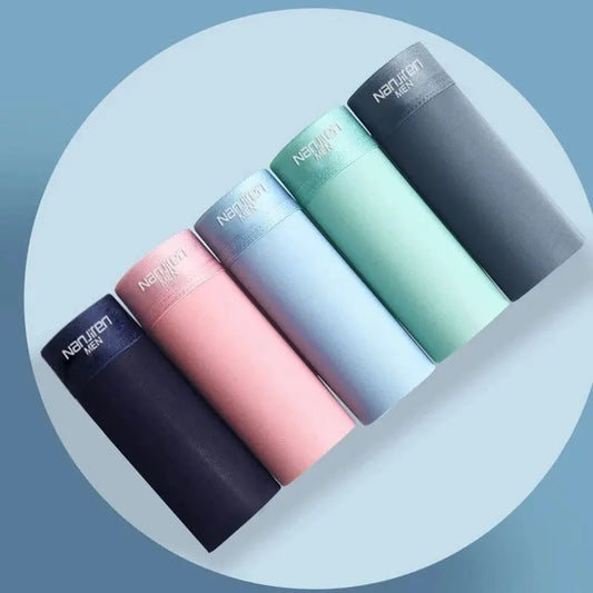 Men's Premium Ice Silk Boxer Shorts - 4 Pack