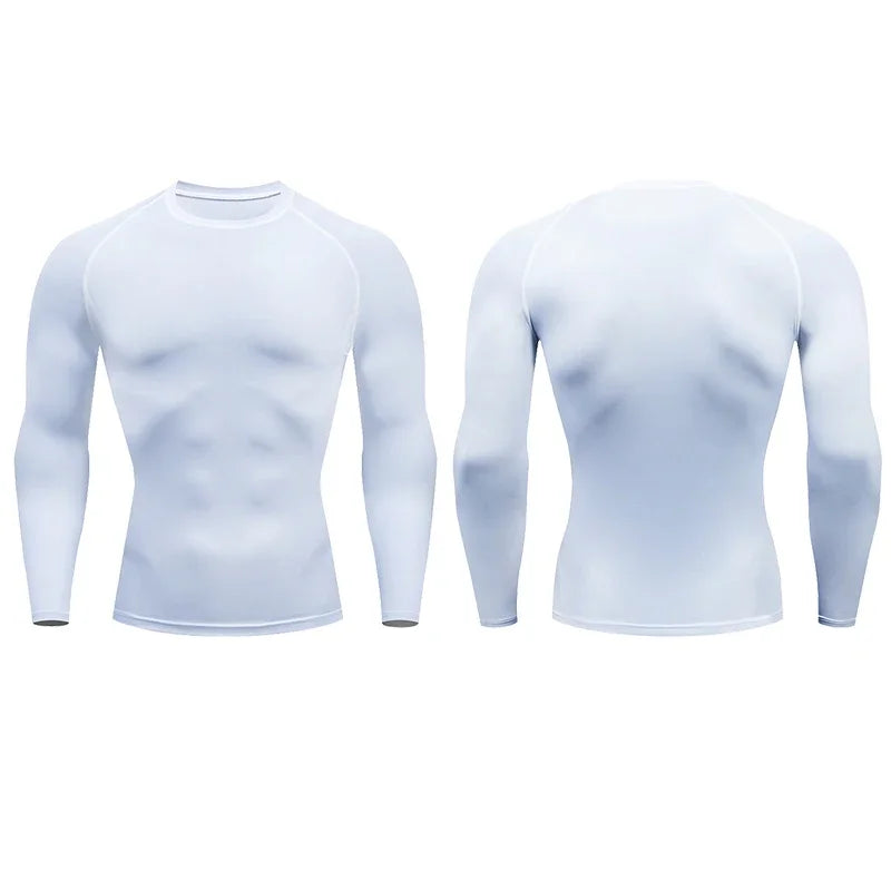 Men's Performance Compression Shirt - Long Sleeve Quick-Dry Athletic Top
