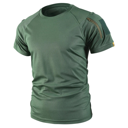 Generic Tactical Cargo Quick Dry Combat T Shirt For Men Outdoor Military Army Pullover For Hiking Camping