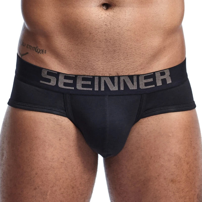 Men's Premium Cotton Briefs with U-Pouch Support