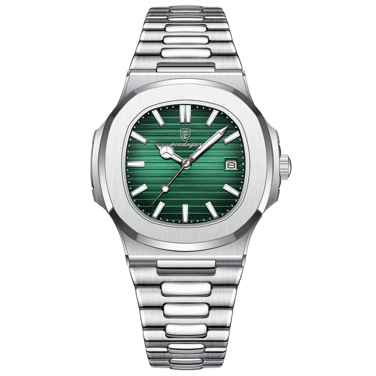 Square Luxury Men's Watch - Waterproof Stainless Steel Quartz Timepiece
