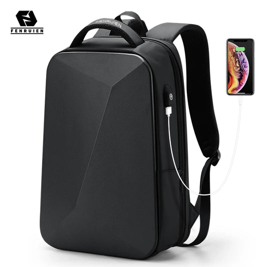 FENRUIEN Anti-Theft Laptop Backpack with USB Charging Port - Water Resistant Business Travel Bag