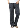Men's Pure Cotton Plaid Sleep Bottoms - Lightweight Summer Lounge Pants