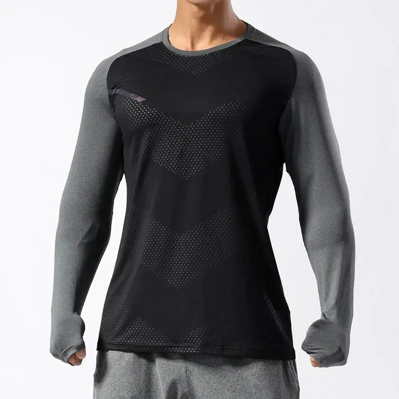 Men's Quick-Dry Performance Long Sleeve Athletic Shirt