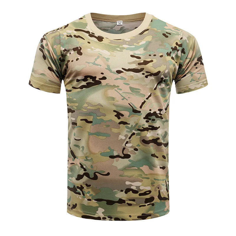 Men's Tactical Camouflage T-Shirt - Quick Dry Performance Tee
