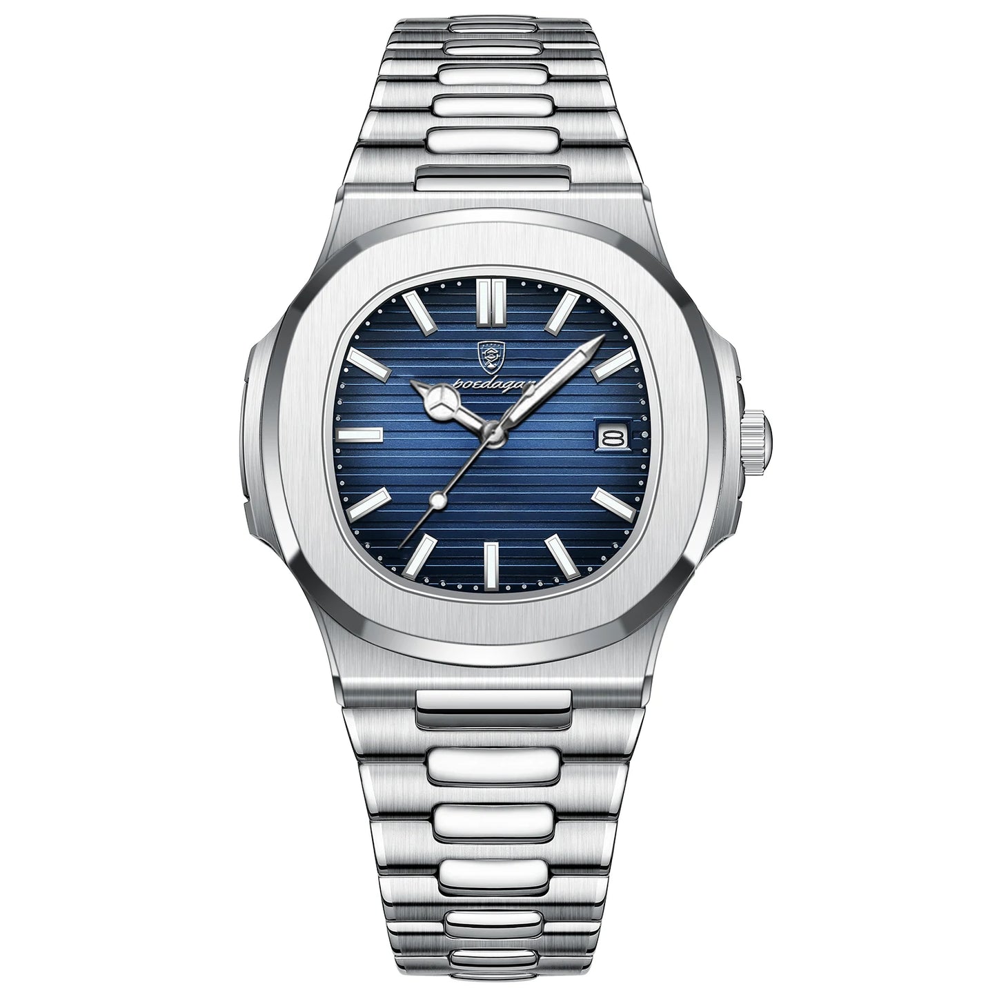 Square Luxury Men's Watch - Waterproof Stainless Steel Quartz Timepiece