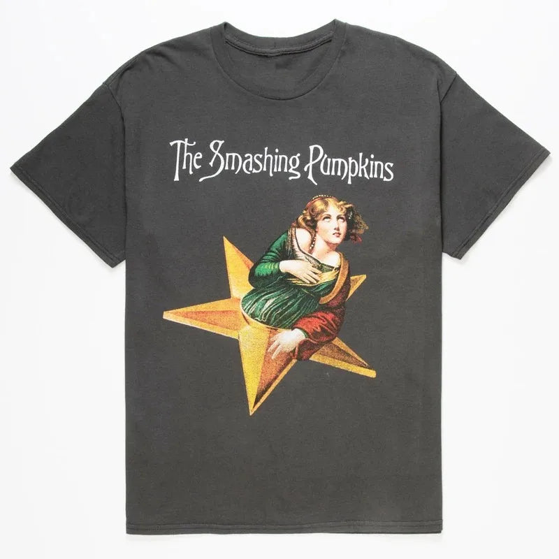 Smashing Pumpkins Band Print T-Shirt - Oversized Rock Music Merch