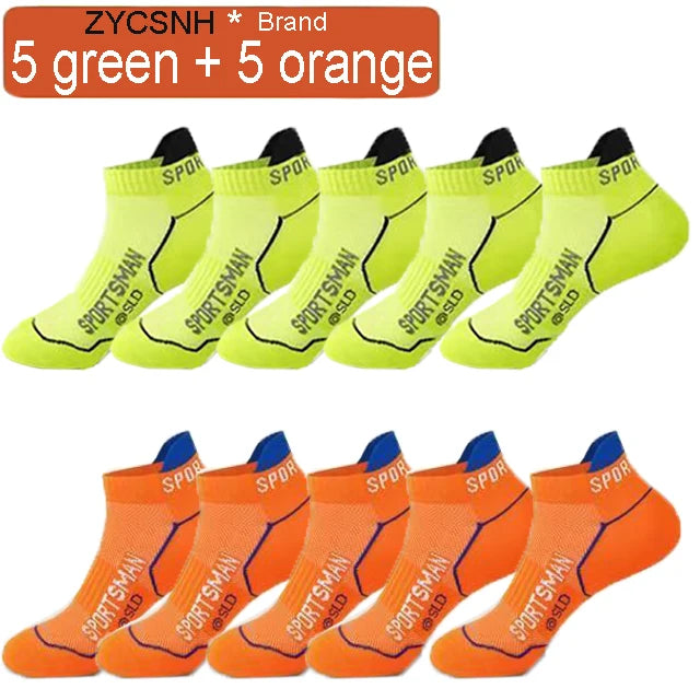 Men's Breathable Athletic Ankle Socks - 5/10 Pairs Pack