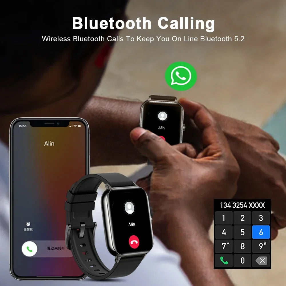 KUMI KU6 Smart Watch - 1.91" Display with Bluetooth Calling & Health Monitoring