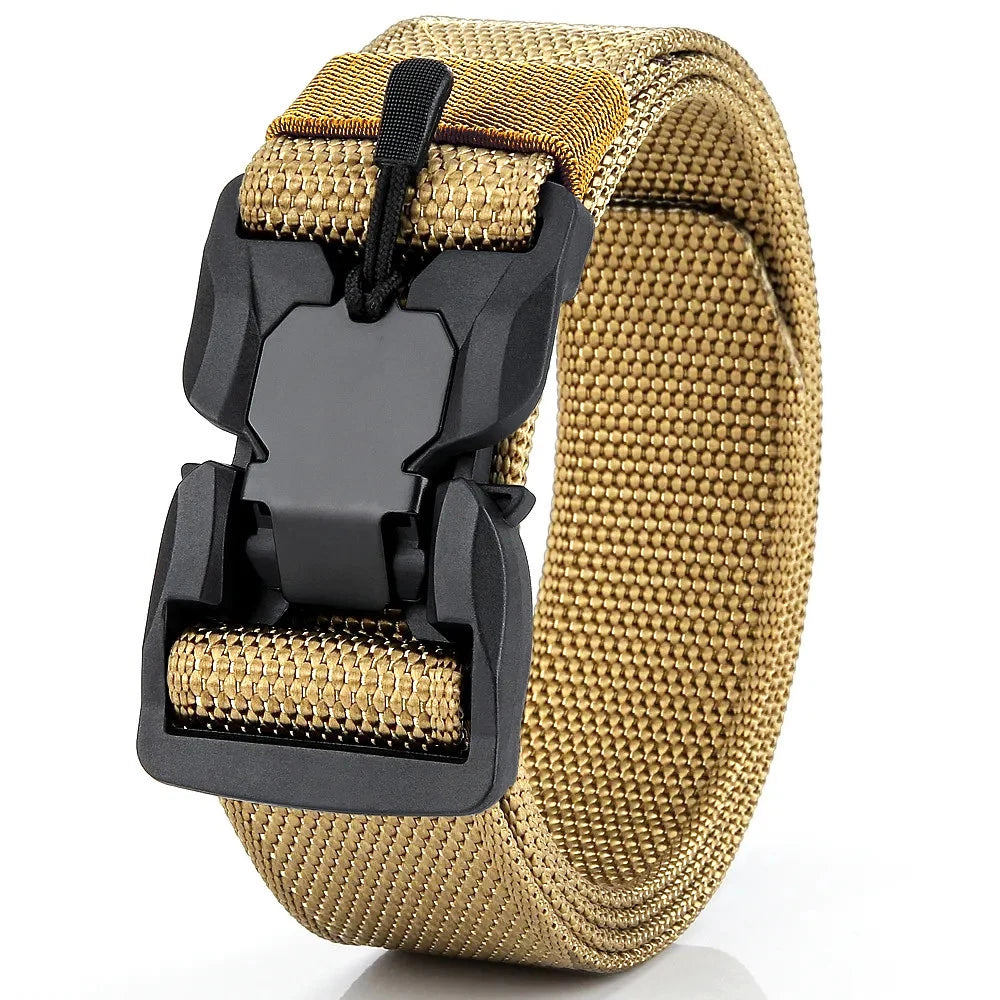 Premium Tactical Belt with Quick-Release Magnetic Buckle - Unisex Nylon Sports Belt
