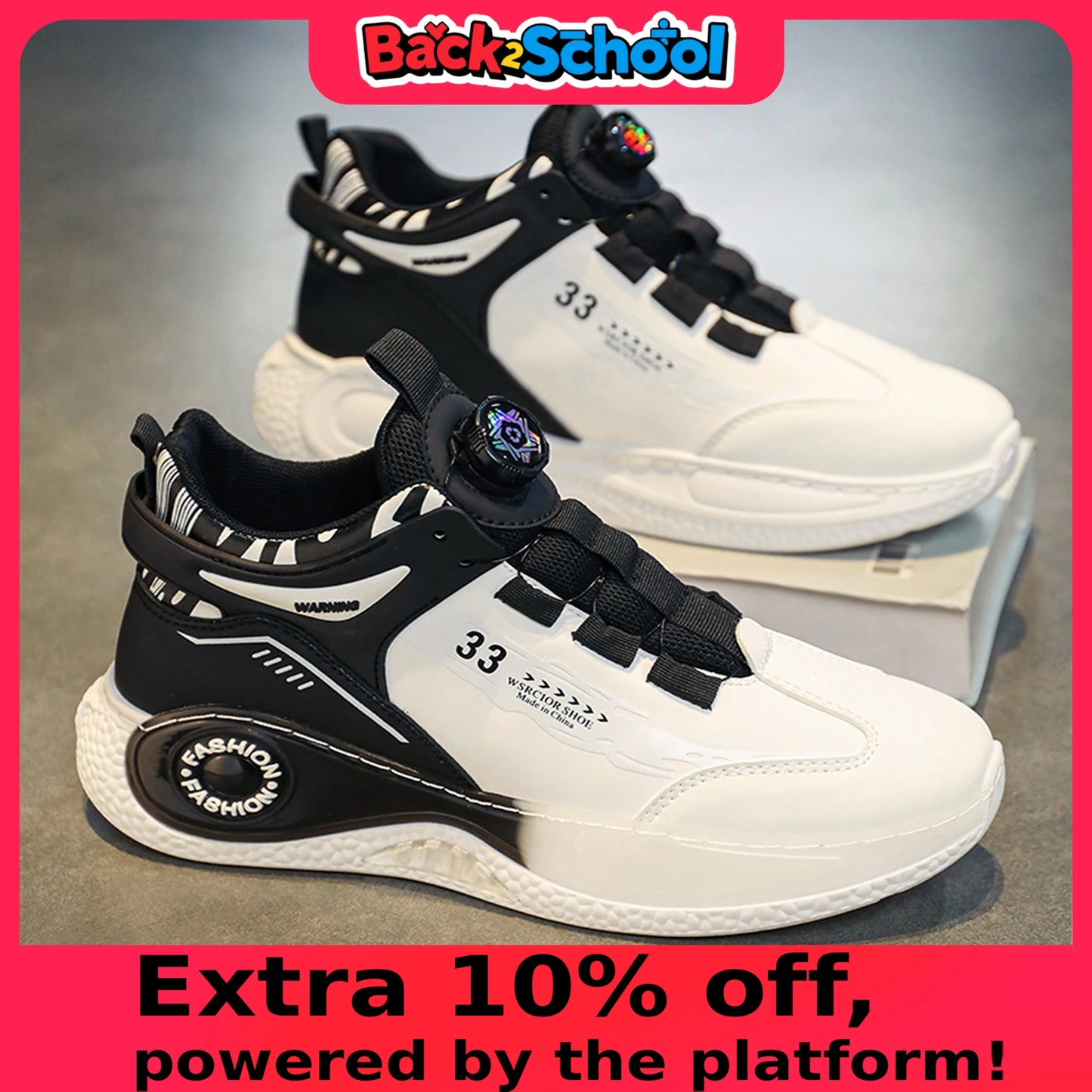 Men's Rotating Buckle Sneakers - Comfortable Non-Slip Outdoor Shoes