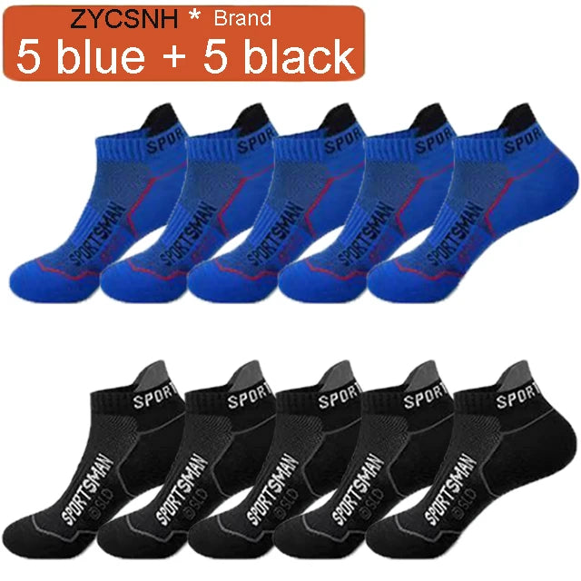 Men's Breathable Athletic Ankle Socks - 5/10 Pairs Pack