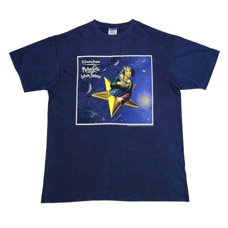 Smashing Pumpkins Band Print T-Shirt - Oversized Rock Music Merch