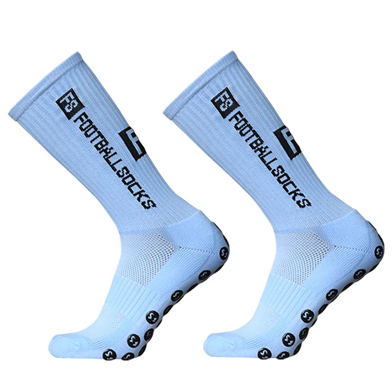 Professional Football Grip Socks - Anti-Slip Cotton Soccer Socks for Men