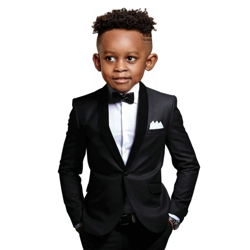 Boys Suit 2-16 Years Old Jacket Pants 2 Piece Set Wedding Tuxedos Kids Formal Party Clothes Customized