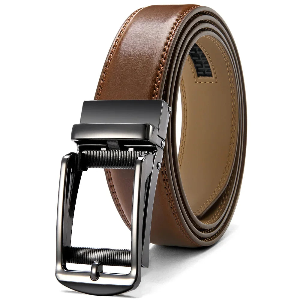 Men's Automatic Buckle Genuine Leather Belt