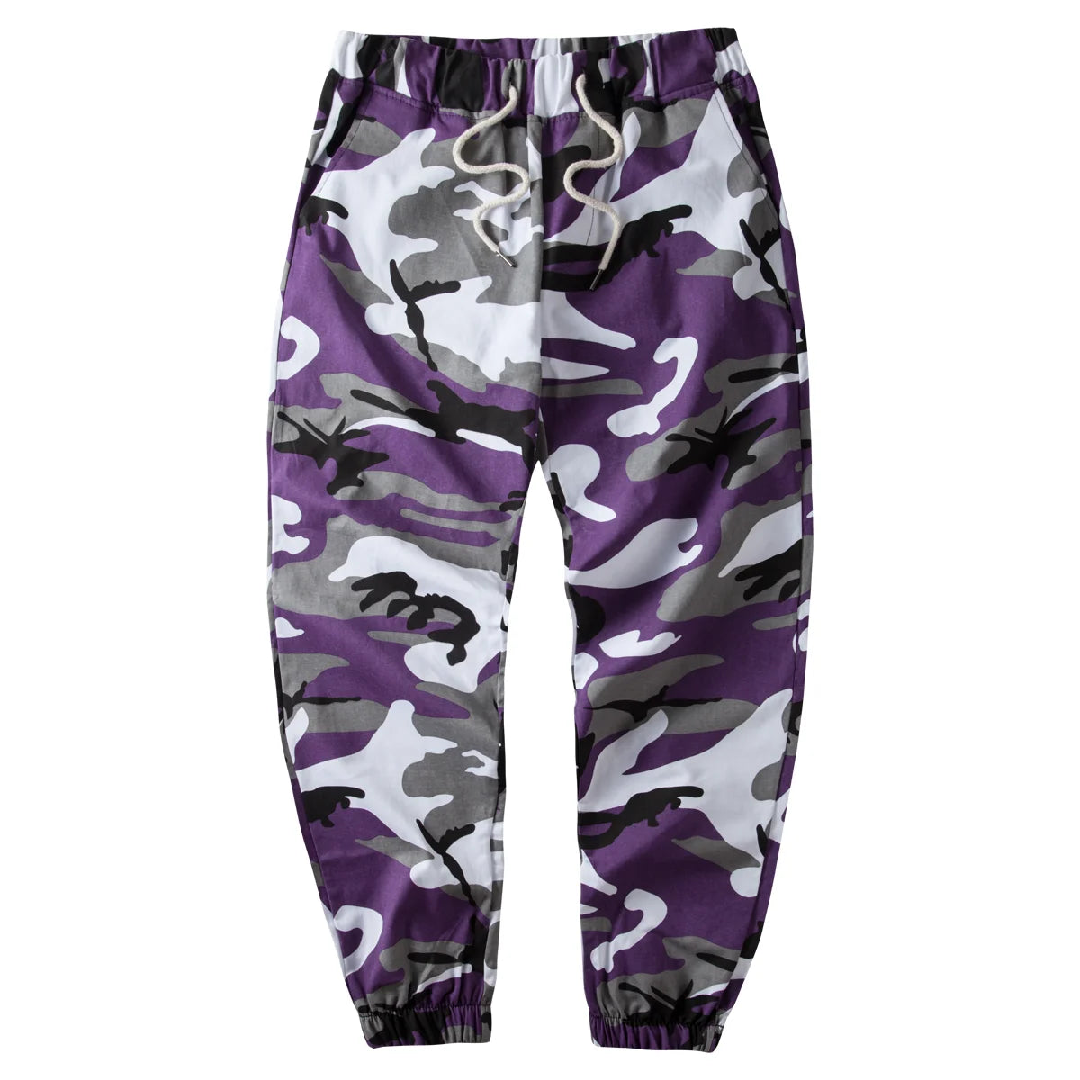 HANQIUCN Camouflage Pure Cotton Jogger Pants For Men - Comfortable Casual Trousers For Spring And Autumn