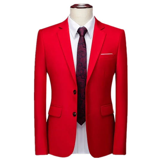 2026 Men's Suit Jacket, Business Formal Coat, Asian Sizes Slim Blazer