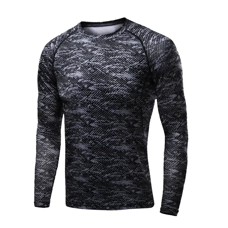 Men's Performance Compression Shirt - Long Sleeve Quick-Dry Athletic Top