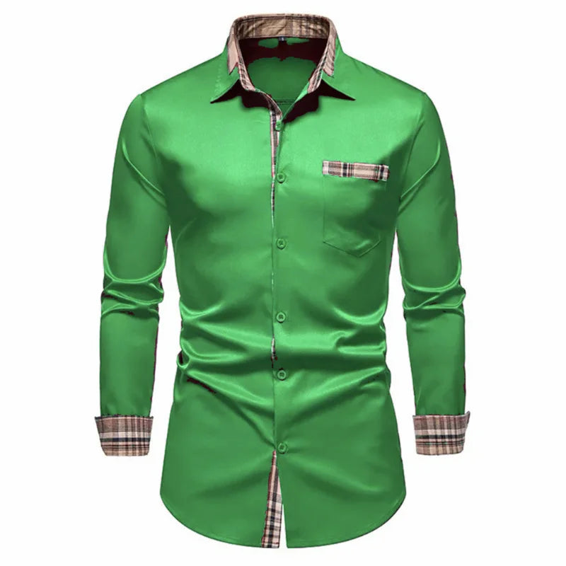 Men's Shirts Formal Shirts Slim Fit Long Sleeve Button Business Office Formal Shirts Pocket Men's Tops New Multicolor XS-6XL