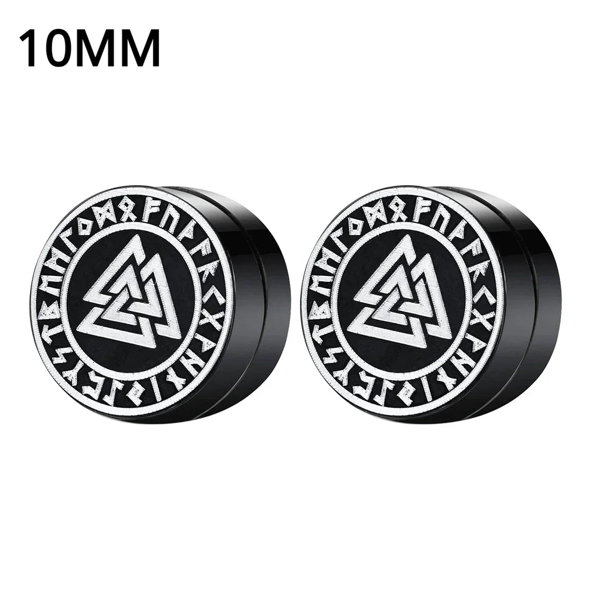 NONECN Crystal Strong Magnetic Ear Stud Clip Earrings - Non Piercing Zircon Punk Round Magnet Jewelry
