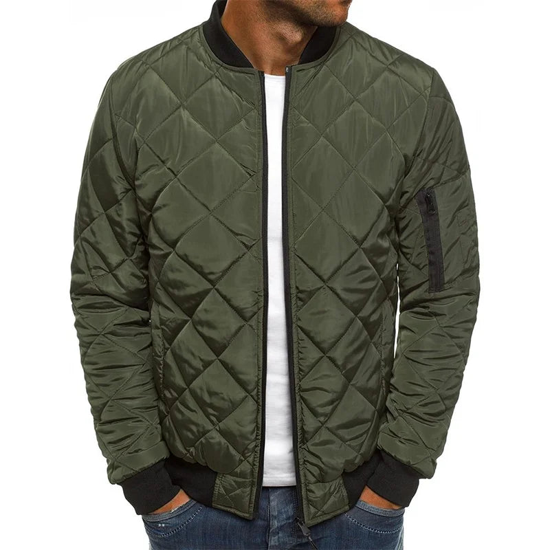 Winter New Men's Jacket Thickened Version Solid Color Baseball Collar Jacket
