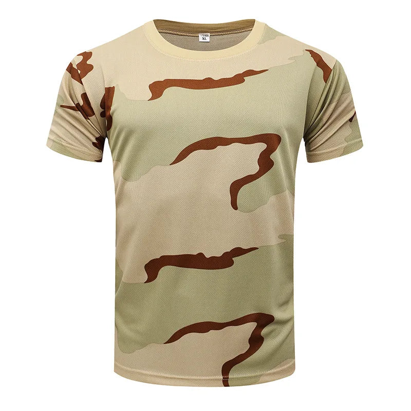 Men's Tactical Camouflage T-Shirt - Quick Dry Performance Tee