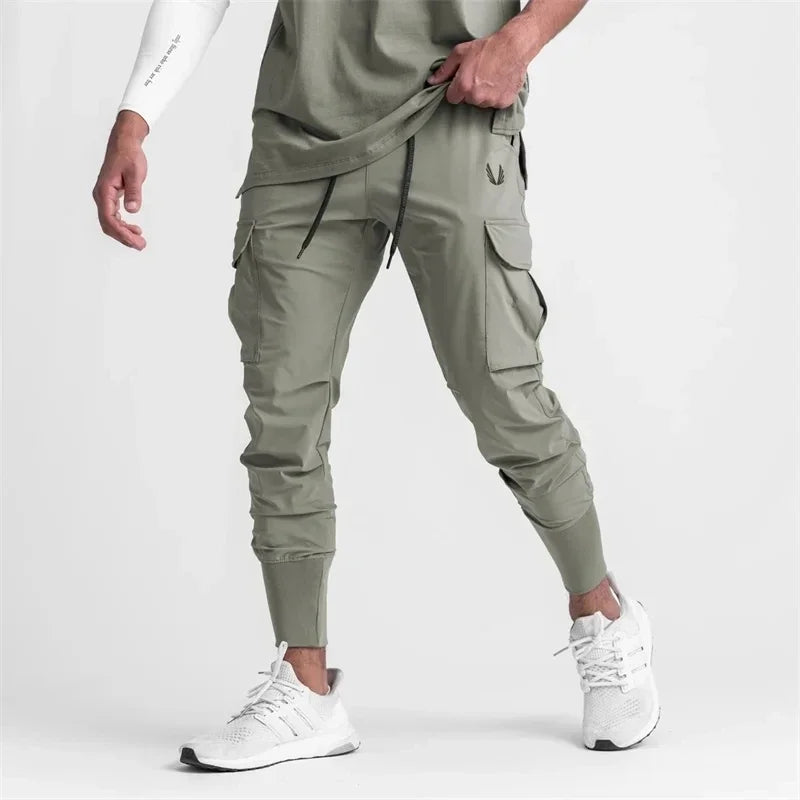 Men's Quick-Dry Cargo Pants - Lightweight Running & Training Sweatpants
