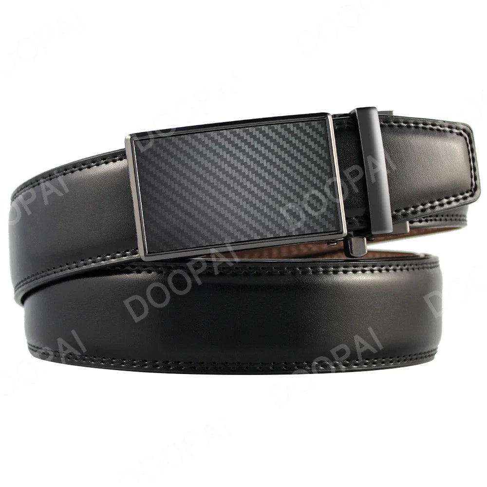 Men's Automatic Buckle Genuine Leather Belt