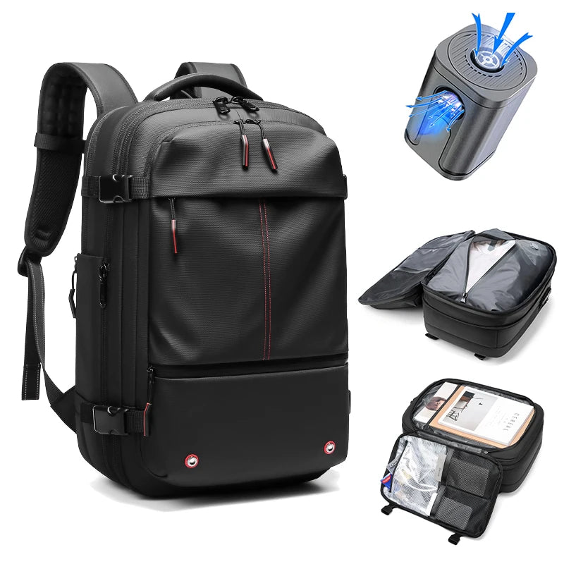 Professional 17-Inch Laptop Travel Backpack with Vacuum Compression