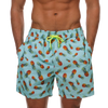 Men's Quick-Dry Beach Shorts with Mesh Liner - Polyester Swim Trunks