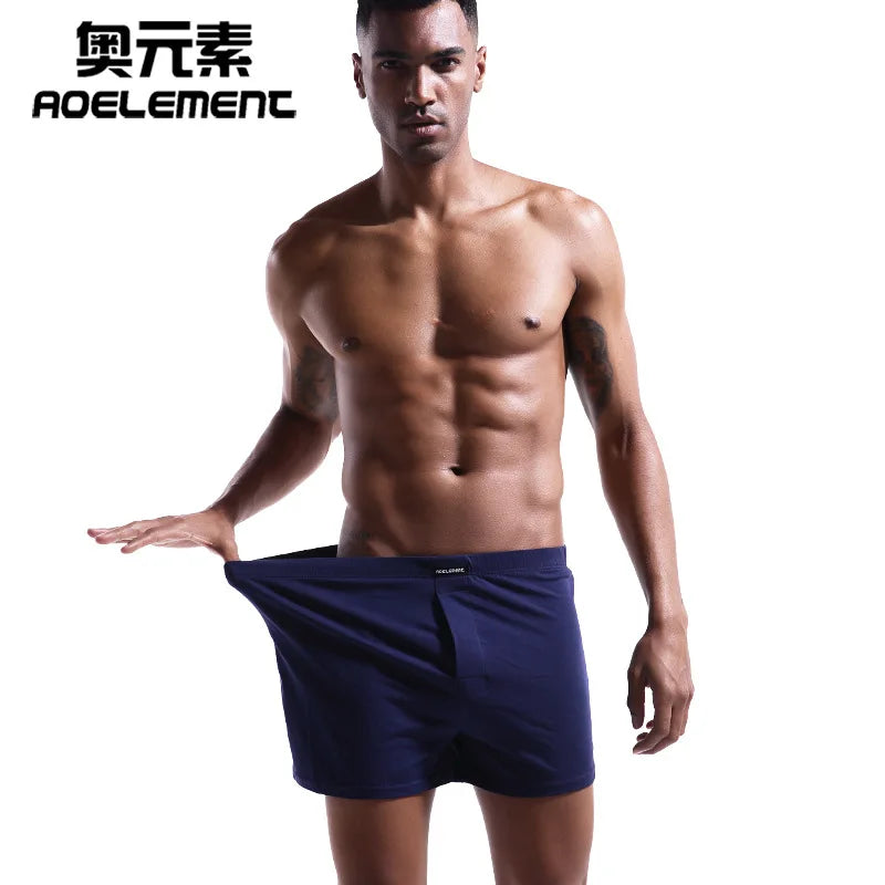 Men's Cotton Boxer Shorts 2-Pack - Soft Stretch Breathable Underwear