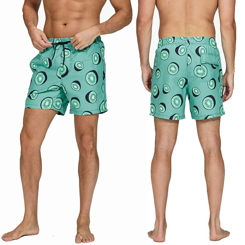 Men's Quick-Dry Beach Shorts with Mesh Lining - Datifer Swimwear
