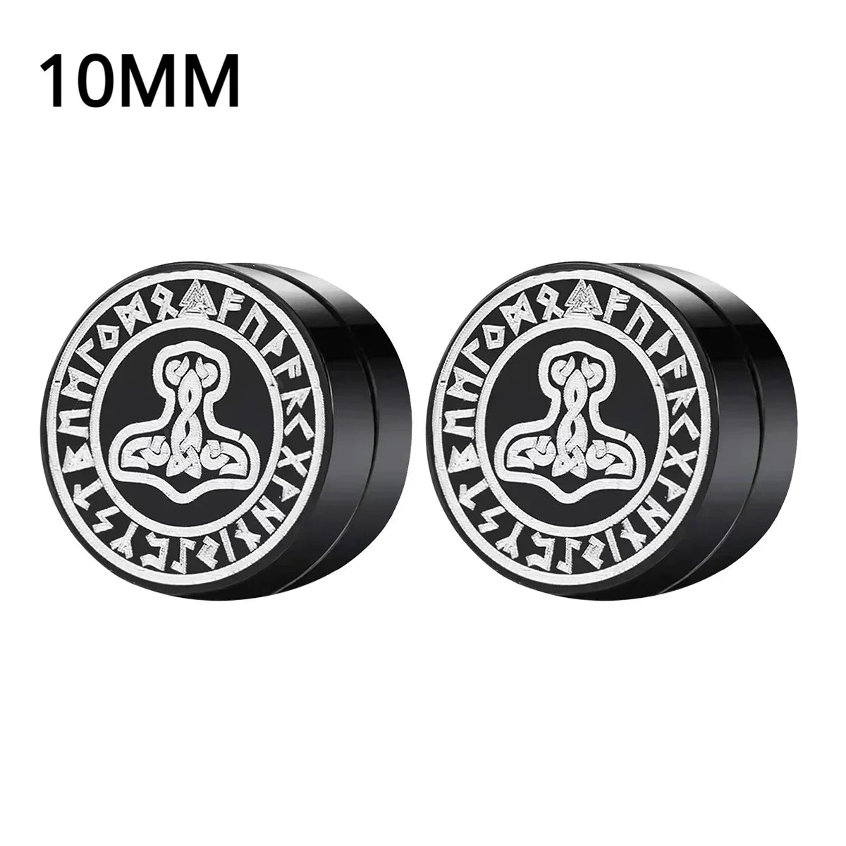 NONECN Crystal Strong Magnetic Ear Stud Clip Earrings - Non Piercing Zircon Punk Round Magnet Jewelry