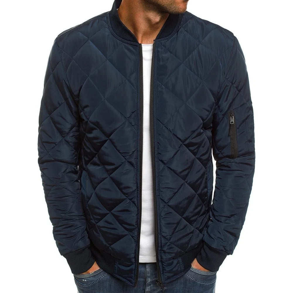 Winter New Men's Jacket Thickened Version Solid Color Baseball Collar Jacket