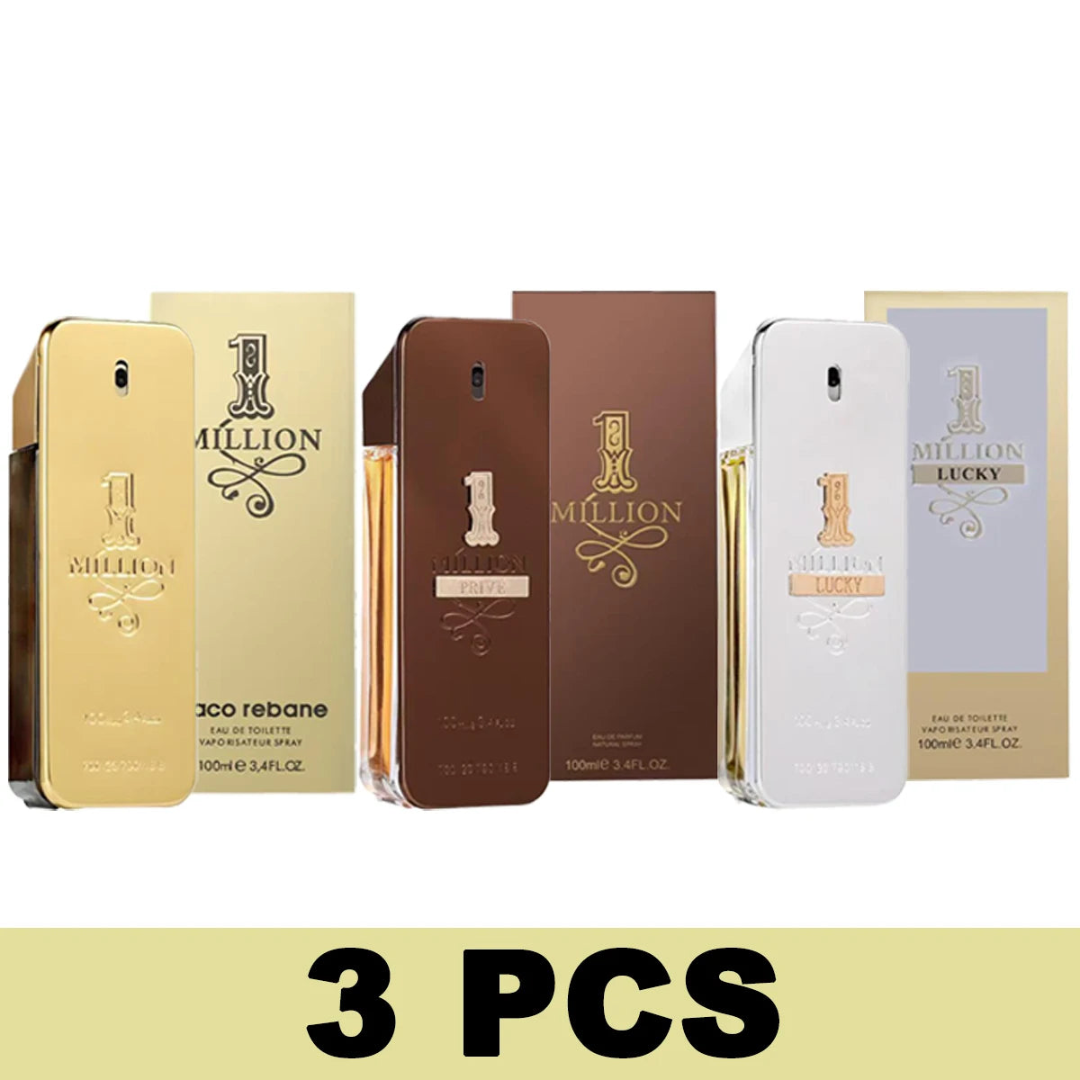 Rabanne 1 Million Lucky Prive Eau de Parfum for Men 100 ML Original Arab Perfumes Lasting Woody Perfume Pheromones 3.4 Oz Makeup
