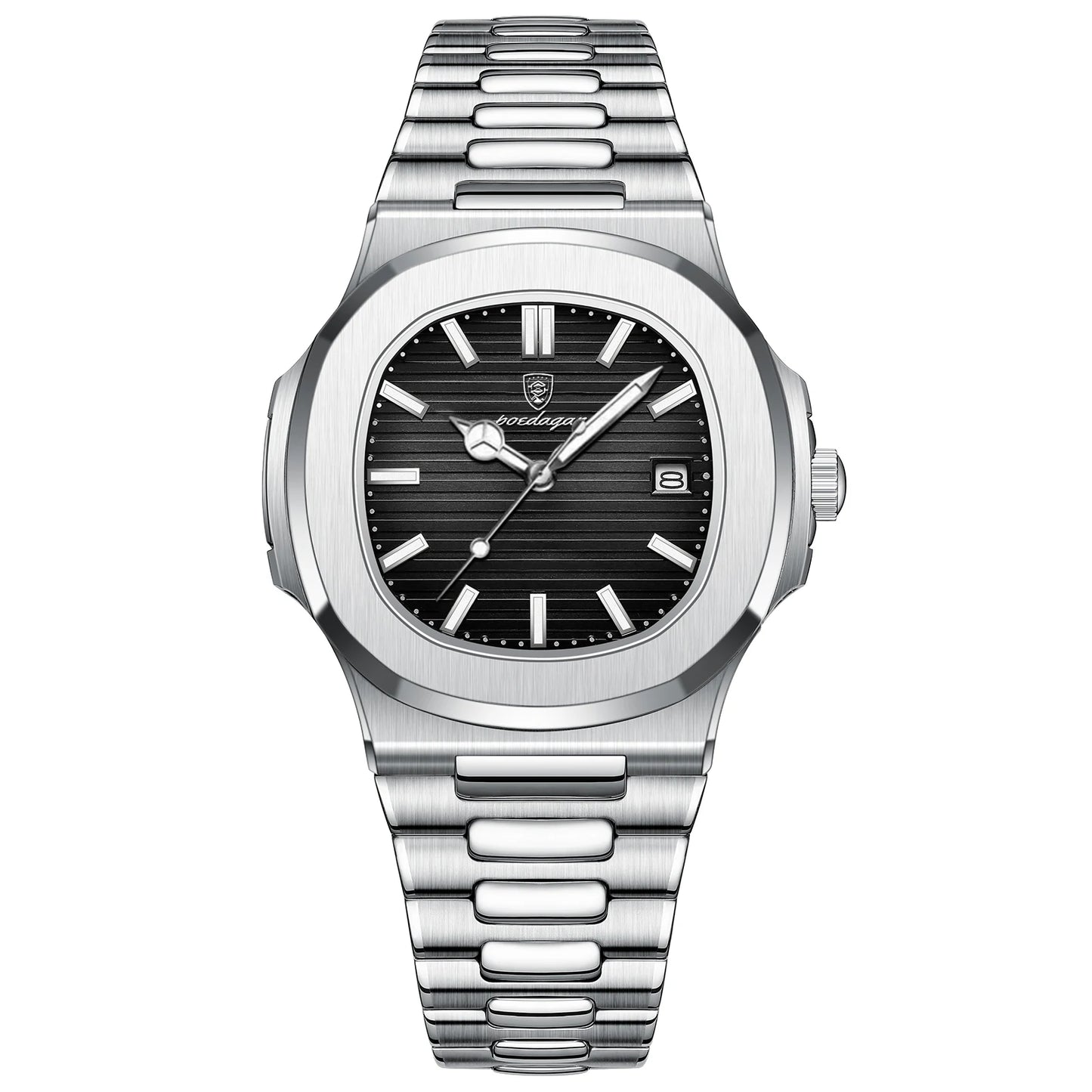 Square Luxury Men's Watch - Waterproof Stainless Steel Quartz Timepiece