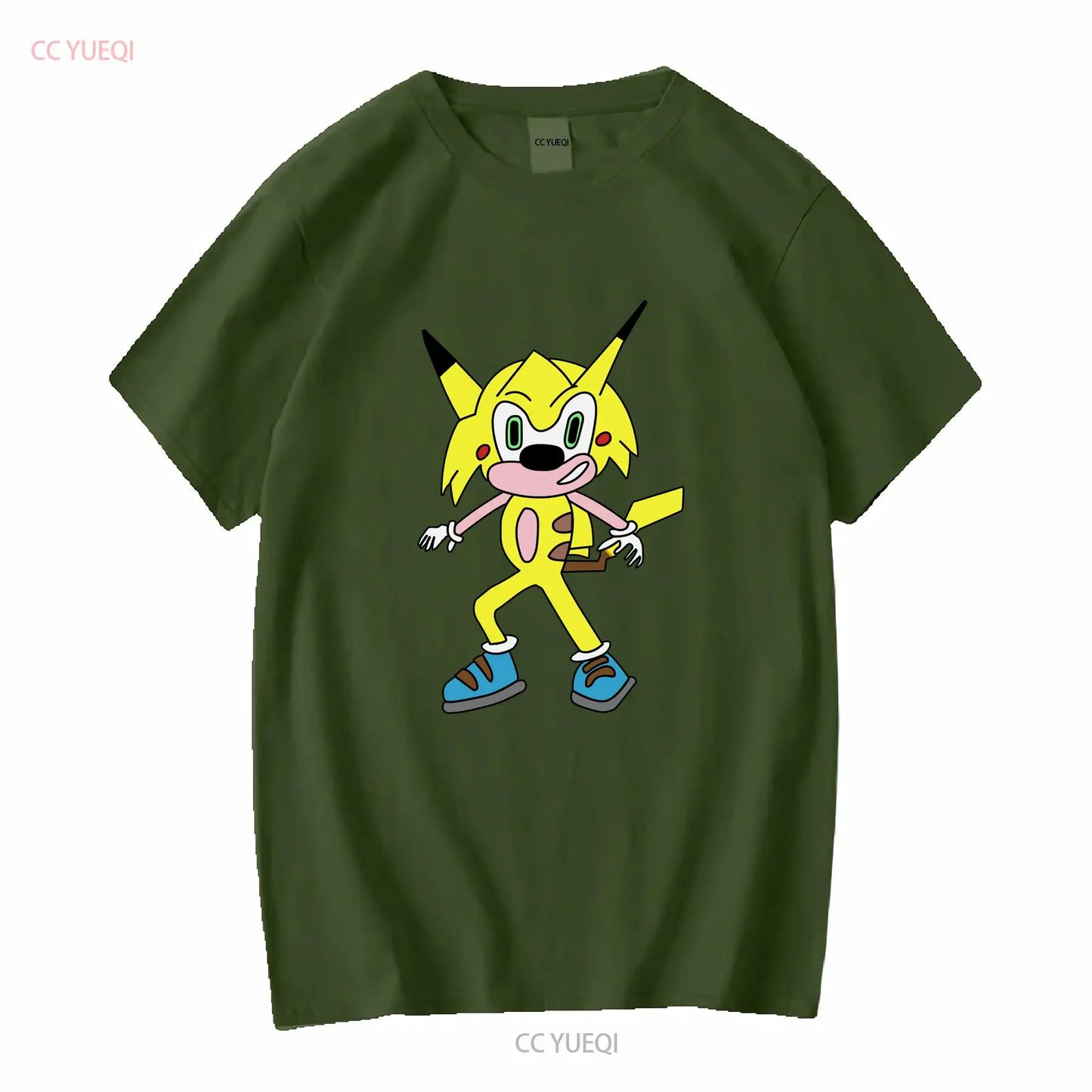 Sonichu Novelty Vintage Cool Long or Short Sleeve T-Shirt Washed Streetwear