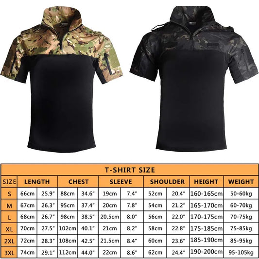 Han Wild Tactical Combat Shirt For Men - Breathable Quick Dry Camouflage Top For Airsoft And Paintball