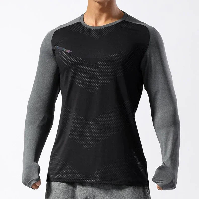 Men's Quick-Dry Performance Long Sleeve Athletic Shirt