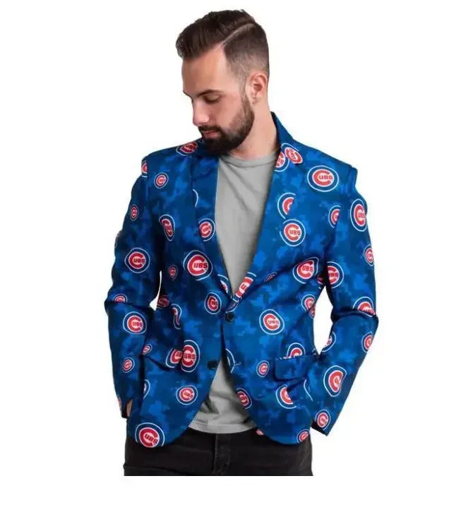 Party Short Stamp Men's Jackets Printed Cropped Coat Elegant Fashionable Simple Breasted
